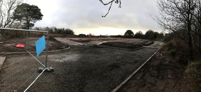 A photo of car park improvement works at Four Firs