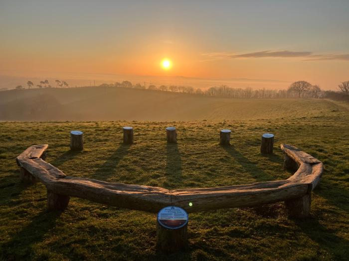 A photo of the equinox sunrise from Ridgetop PArk