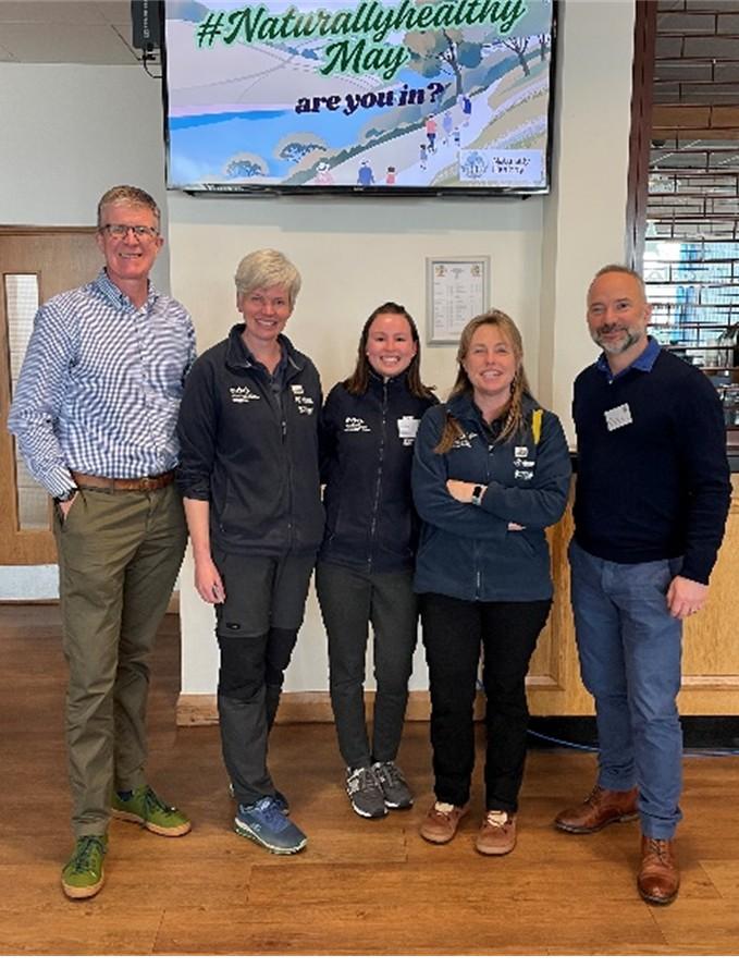 A photo of the mitigation team at the Devon Local Nature Partnership conference