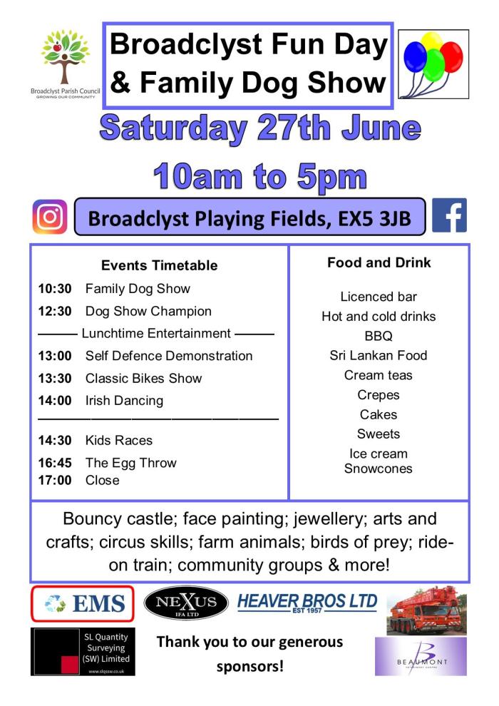 broadclyst fun day poster