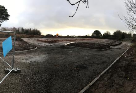 A photo of car park improvement works at Four Firs